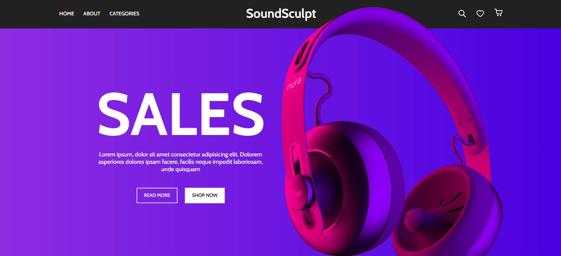 Soundsculpt (E-commerce Website)